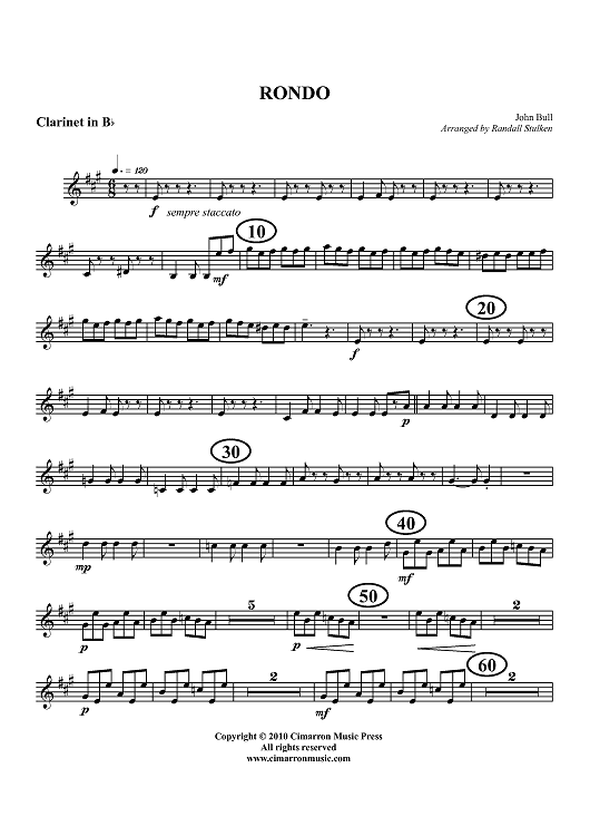 Rondo - Clarinet in Bb