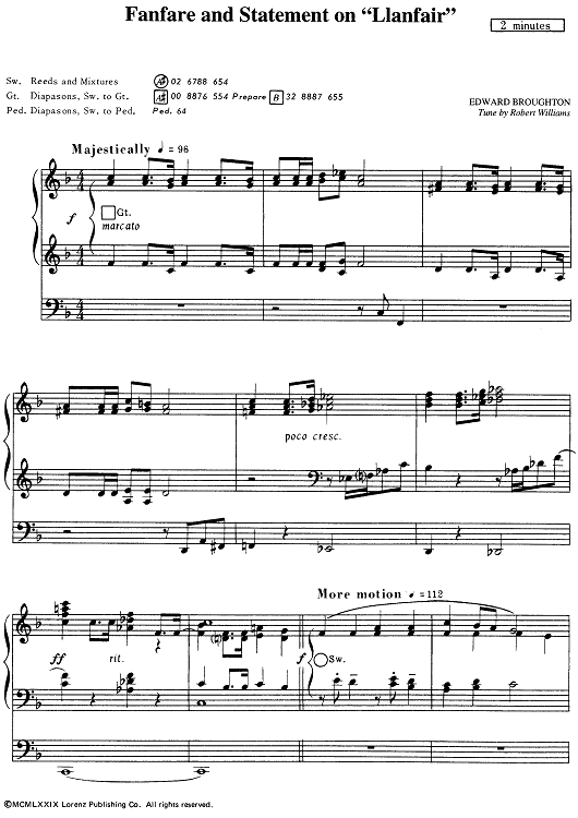 Fanfare and Statement on "Llanfair"