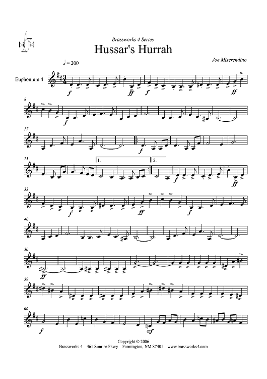 Hussar's Hurrah - Euphonium 4 TC