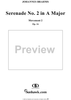 Serenade No.2 in A Major, Op. 16, Movement 2 - Full Score