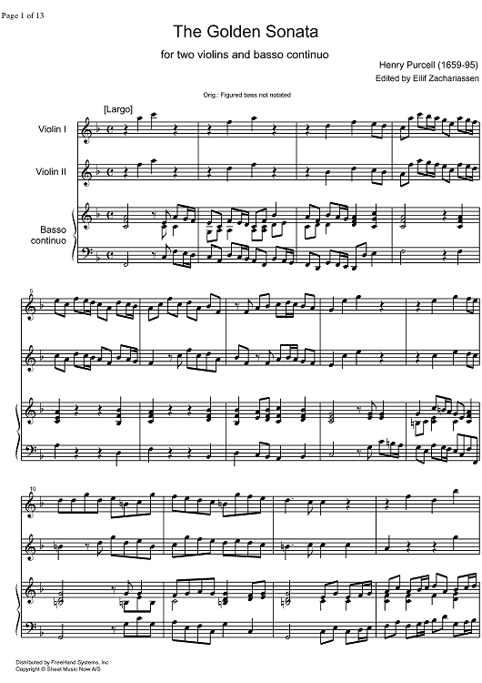 The Golden Sonata - Score