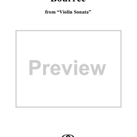 Bourree from the Second Violin Sonata in G Minor