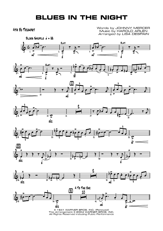 Blues in the Night - B-flat Trumpet 4