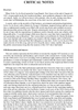 Critical Notes