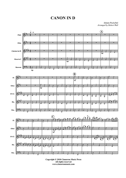 Canon in D - Score
