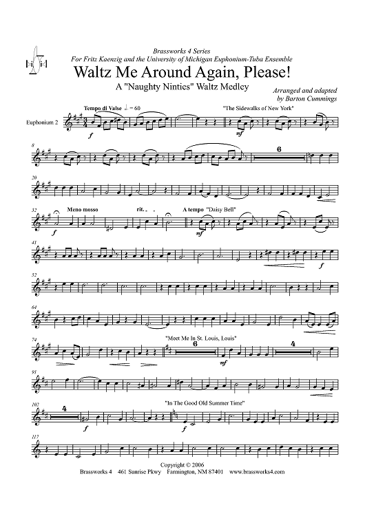 Waltz Me Around Again, Please! - Euphonium 2 TC