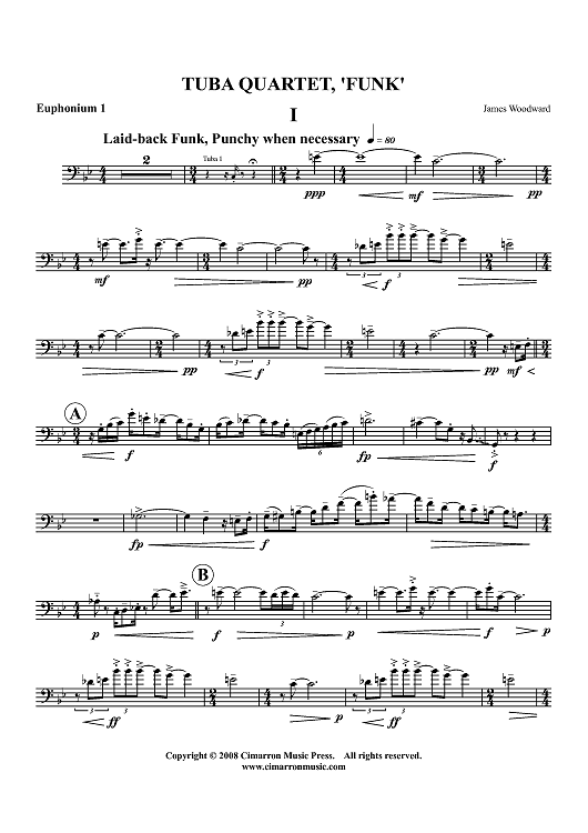 Tuba Quartet, "Funk" - Euphonium 1 BC/TC