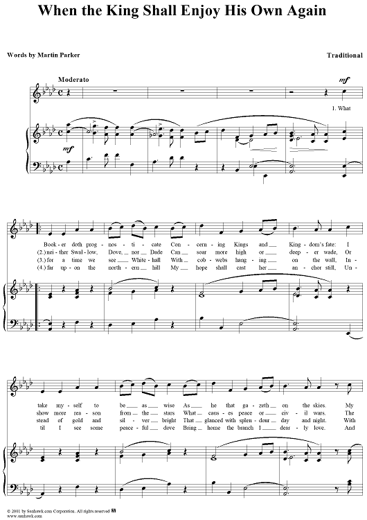 When the King shall enjoy his own again