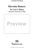 Slavonic Dances for violin and piano, No. 1 in G minor - Score