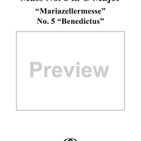 Mass No. 8 in C Major, "Mariazellermesse": No. 5, Benedictus