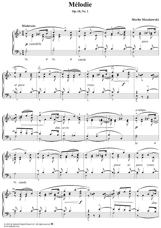 Melodie Op. 18, No. 1