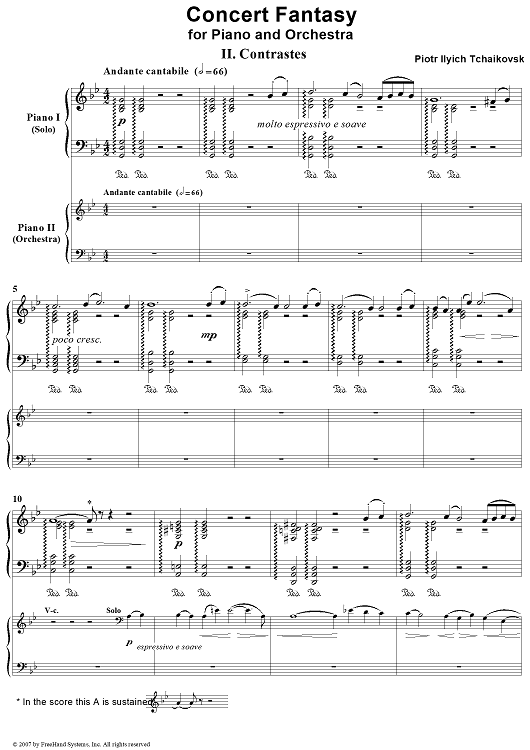 Concert Fantasy. Part 2. Contrastes