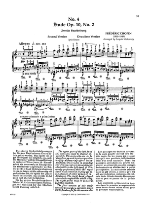 No. 4 - Étude Op. 10, No. 2 (Second Version)