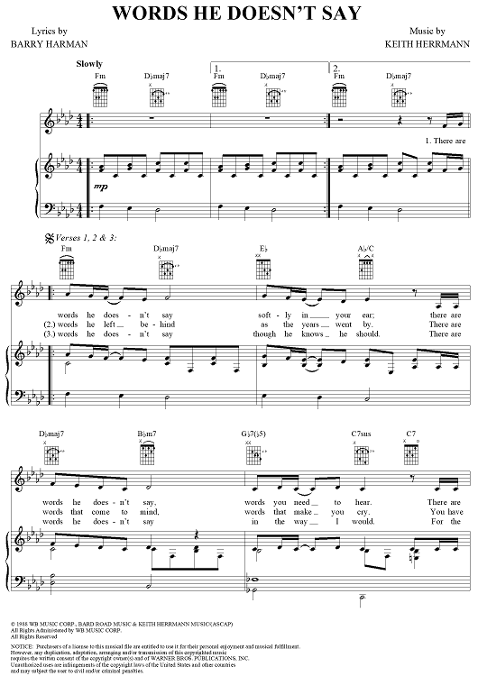 Words He Doesn't Say