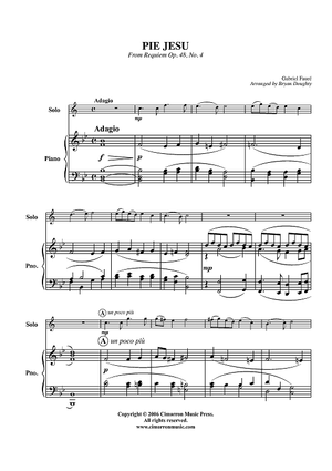 Pie Jesu - Piano Score