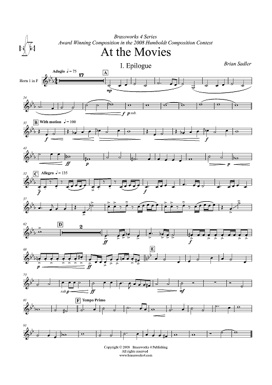 At the Movies - Horn 1 in F