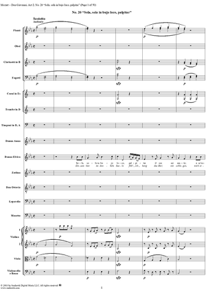 "Sola, sola in buio loco palpitar", No. 20 from "Don Giovanni", Act 2, K527 - Full Score