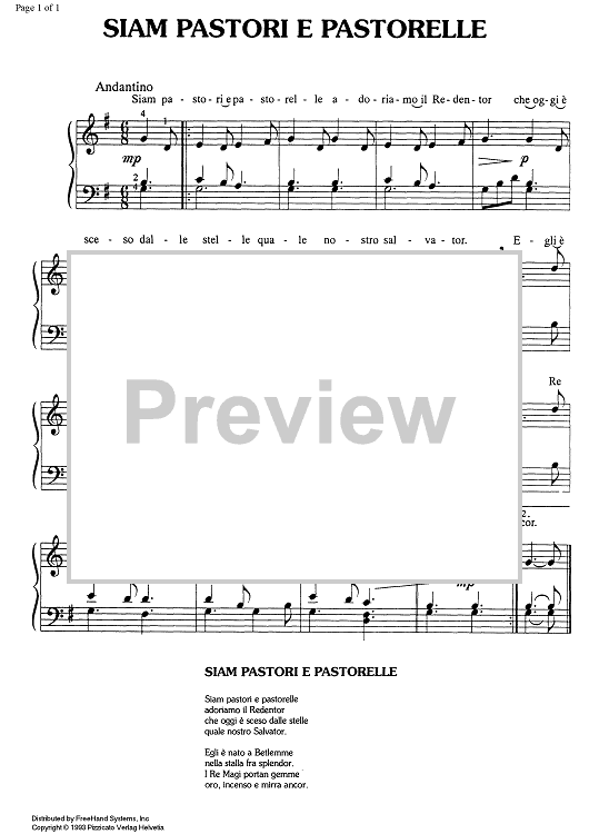 Siam pastori e pastorelle