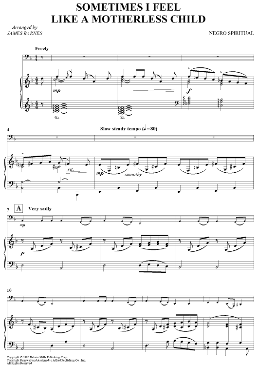 Sometimes I Feel Like A Motherless Child