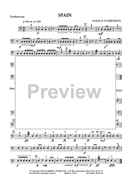 Spain - Tambourine/Snare Drum