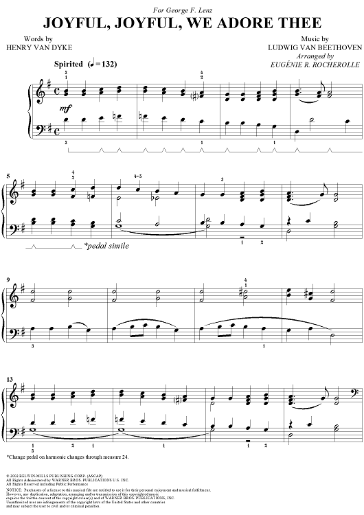 Joyful, Joyful, We Adore Thee