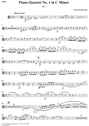 Piano Quartet No. 1 in C Minor, Op. 1 - Viola