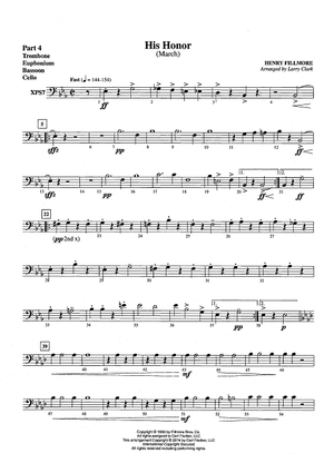 His Honor (March) - Part 4 Trombone / Euphonium BC / Bassoon / Cello