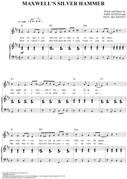 Maxwell's Silver Hammer