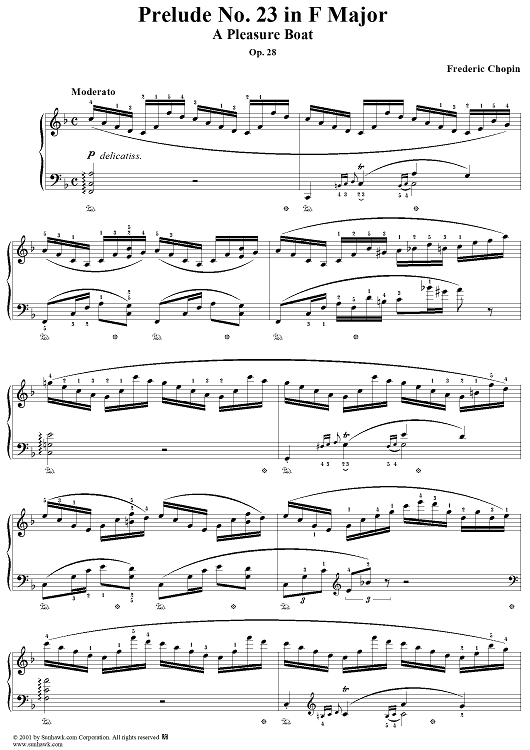 Prelude, Op. 28, No. 23 in F Major