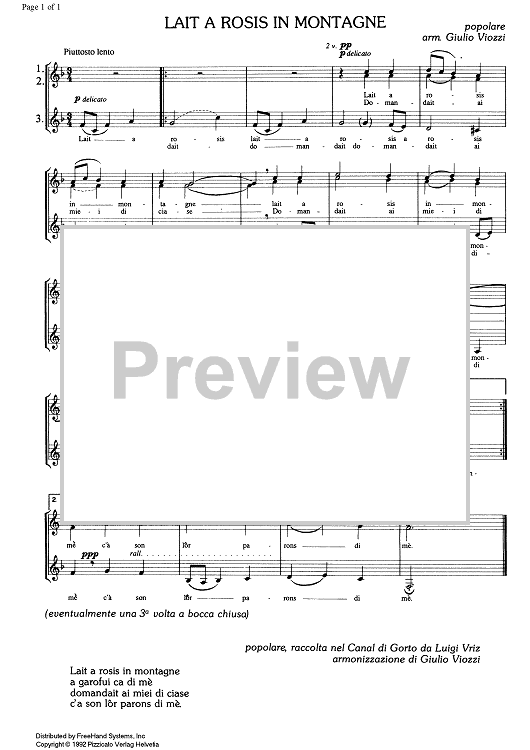 Lait a rosis in montagne