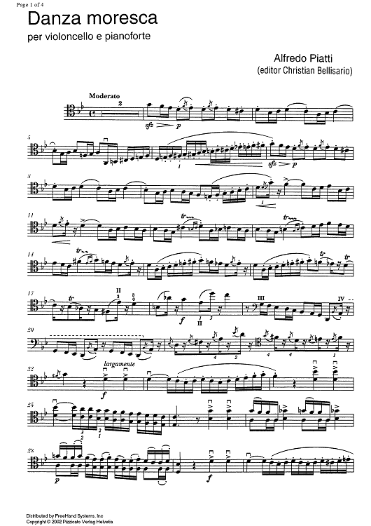 Danza moresca - Cello