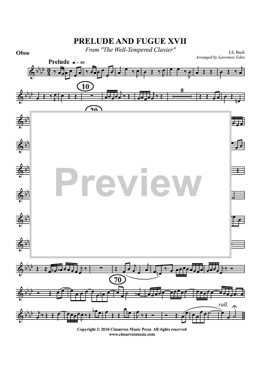 Prelude and Fugue XVII - Oboe