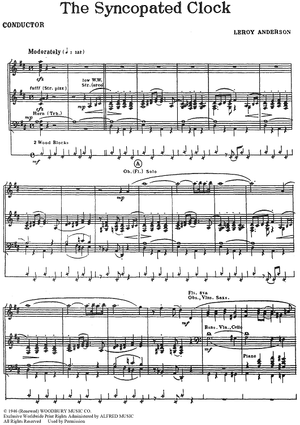 The Syncopated Clock - Condensed Score
