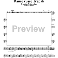 Suite from ''The Nutcracker''. Danse russe Trépak - Trumpet 1
