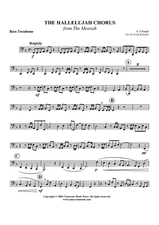 The Hallelujah Chorus - Bass Trombone