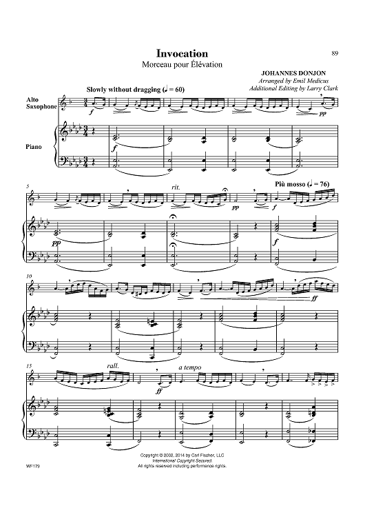 Invocation - Morceau pour Élévation