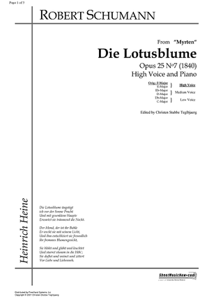 Die Lotusblume Op.25 No. 7