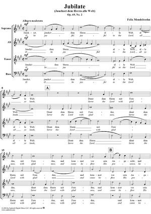 Jauchzet dem Herrn alle Welt, Op. 69, No. 2