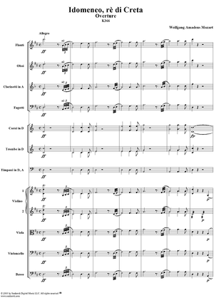 Idomeneo, rè di Creta - Overture - Full Score