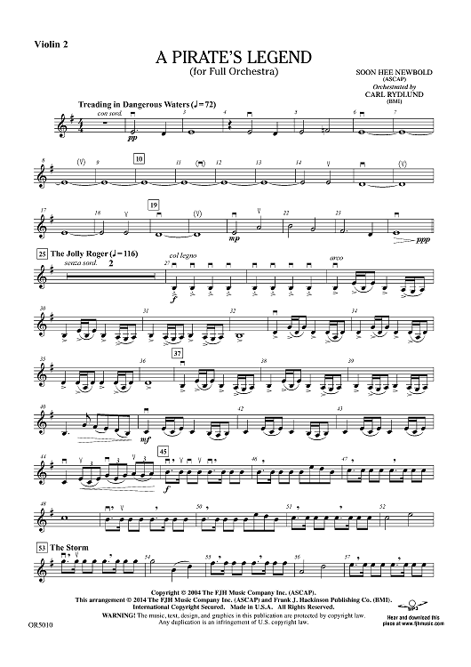 A Pirate's Legend - Violin 2