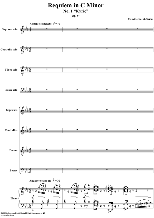 Requiem in C Minor, Op. 54: No. 1, Kyrie