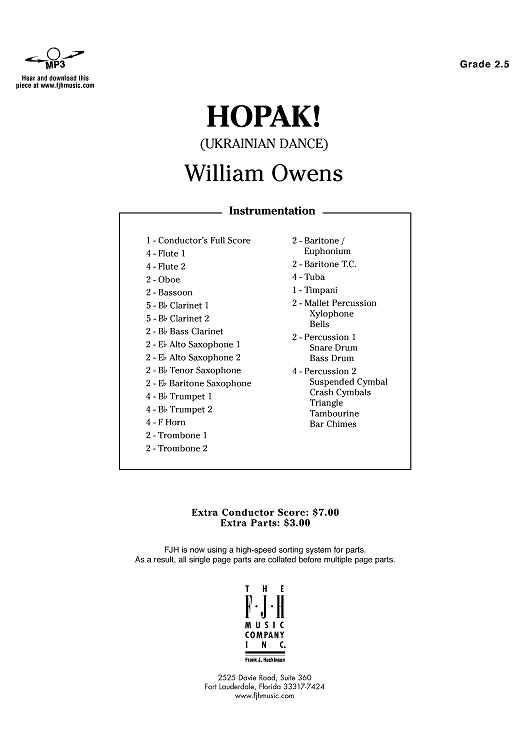Hopak! - Score Cover