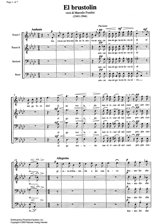 El brustolin - Score
