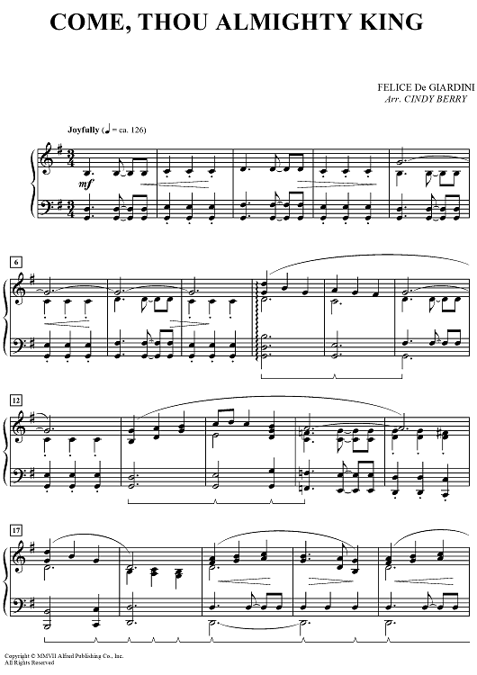 Come, Thou Almighty King