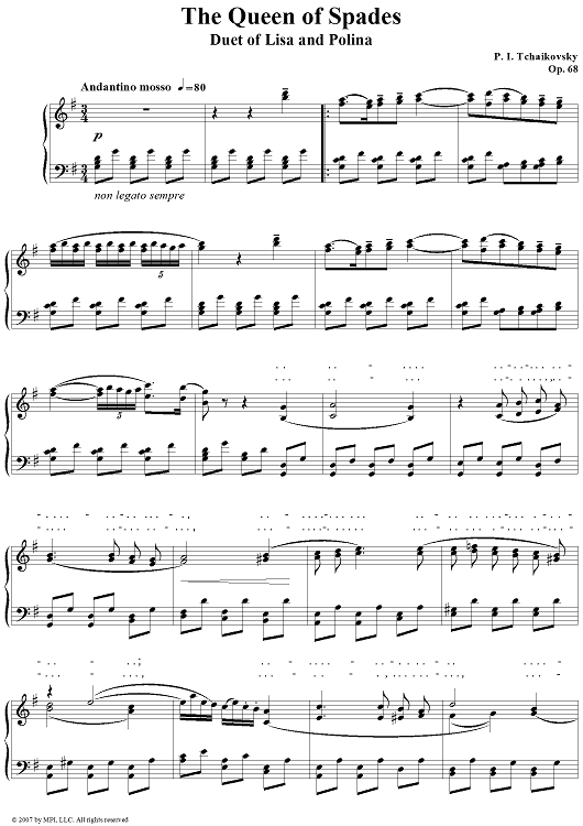 Get to Know Tchaikovsky. The Queen of Spades. Duet of Lisa and Polina