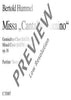 Missa "Cantabo Domino" - Choral Score