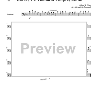 Come, Ye Thankful People, Come - Trombone 1