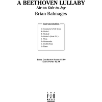 A Beethoven Lullaby - Air on Ode to Joy - Score