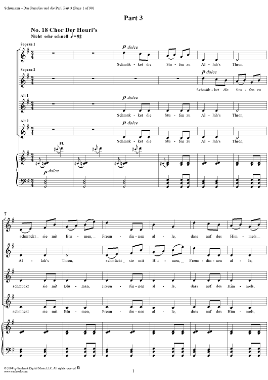 Das Paradies und die Peri, Op. 50: Part 3 (Nos. 18-26)