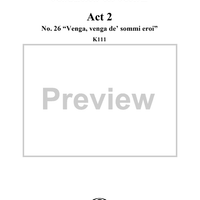 "Venga, venga de' sommi eroi", No. 26 from "Ascanio in Alba", Act 2, K111 - Full Score